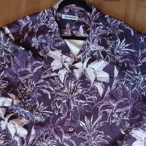 Tommy Bahama Dark Purple Floral Shirt